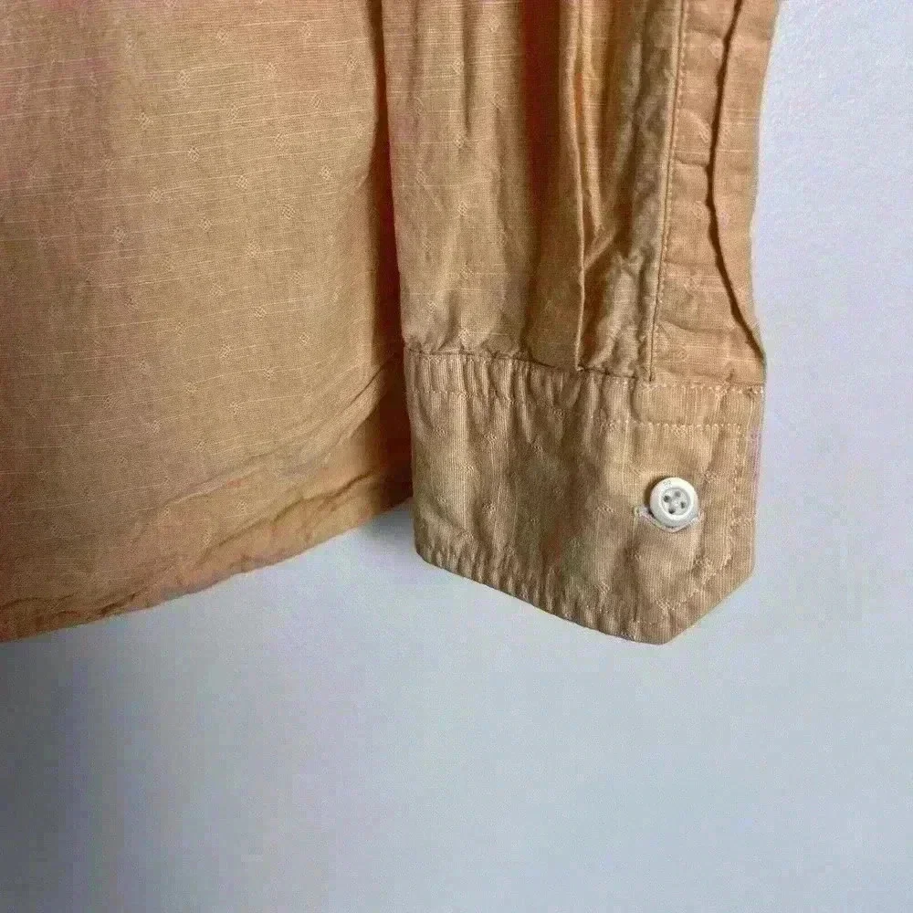 🍌Banana Republic Shirt Mens Medium Camden Fit Custom 078 Wash Pastel Oran…